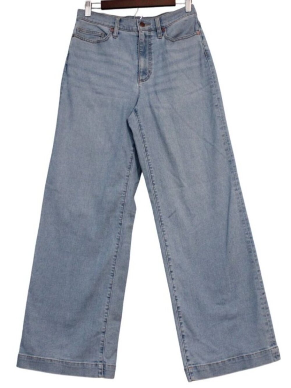 NWT Lands End Jeans Size 6 High Rise Wide Leg Stretch Denim Sustainable Preppy